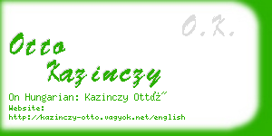 otto kazinczy business card